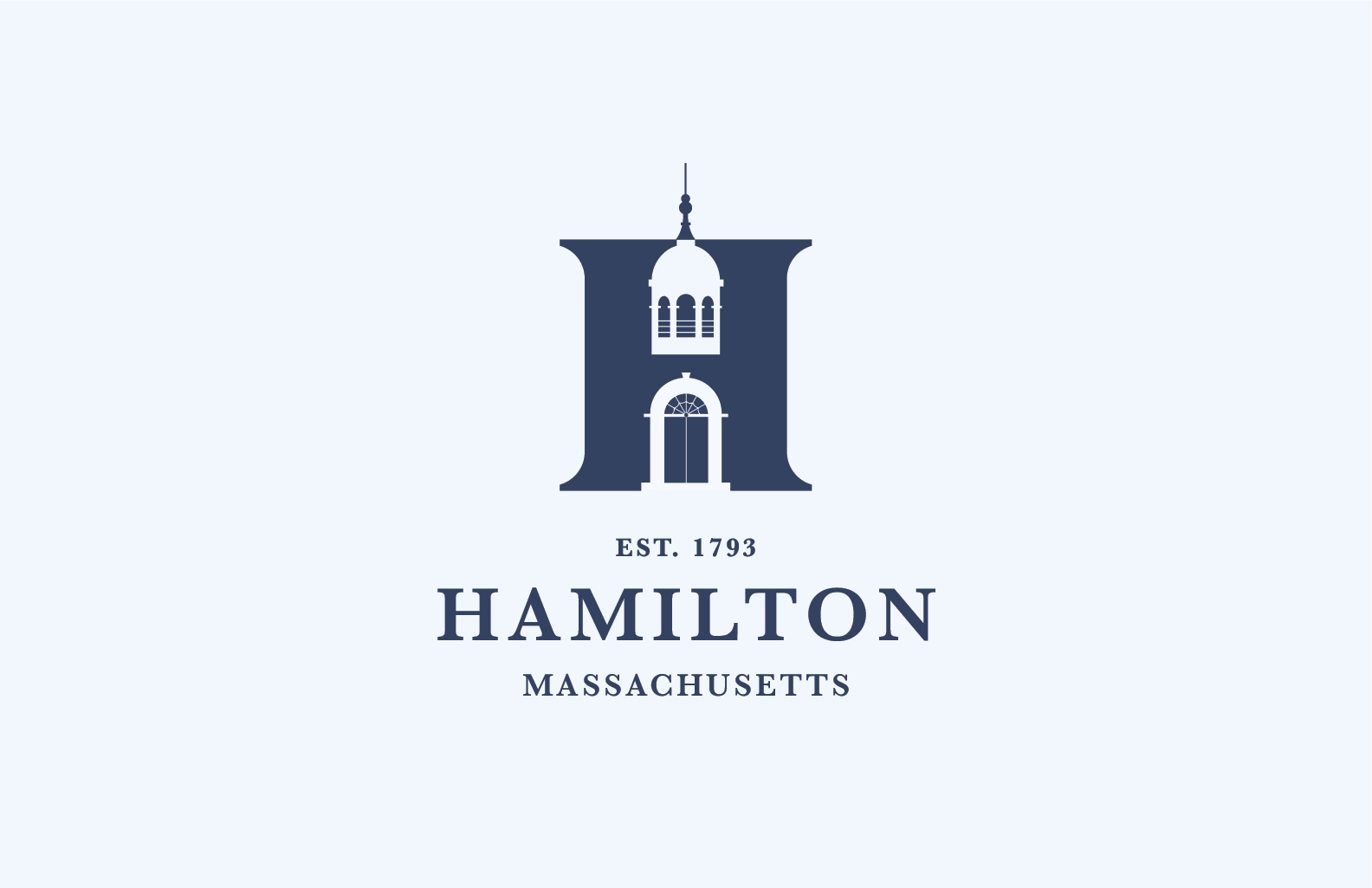 Photo of Designed logo and signage to accompany the remodeling of the Hamilton town hall.
